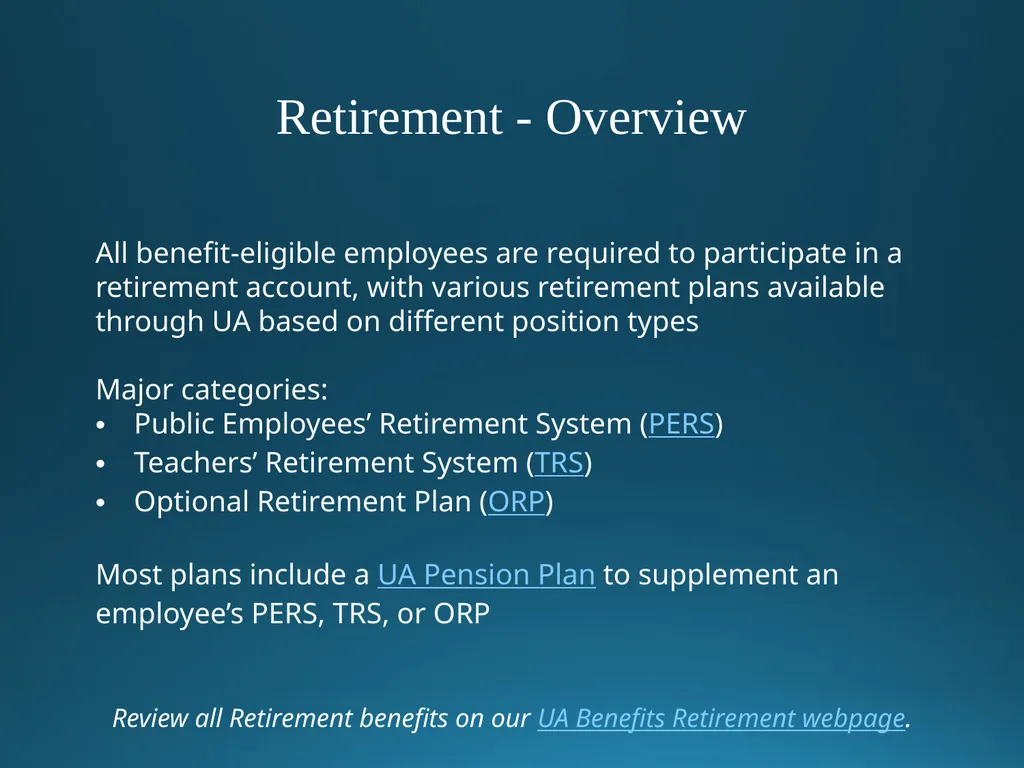 Welcome to University of Alaska! Benefits Overview - slide 44 of 87