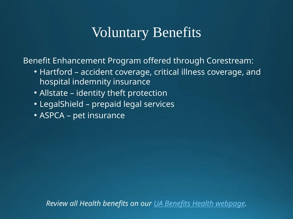Welcome to University of Alaska! Benefits Overview - slide 39 of 87
