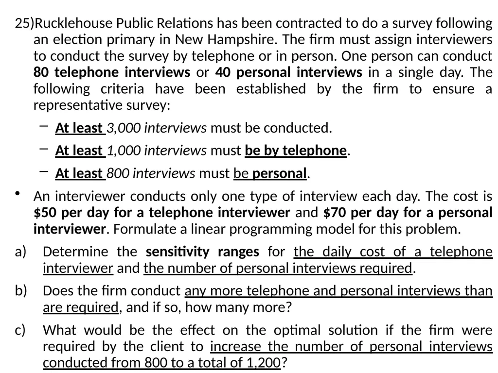 BA250 MANAGEMENT SCIENCE EXAMPLE PROBLEMS CHAPTER - slide 7 of 12