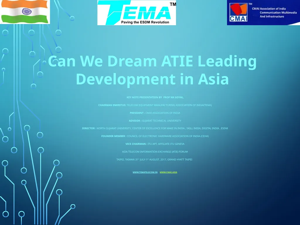Key Note Presentation by Prof NK Goyal, Chairman - slide 1 of 16