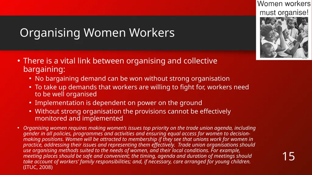 Gender Equity and Collective Bargaining Why Gender - slide 15 of 17