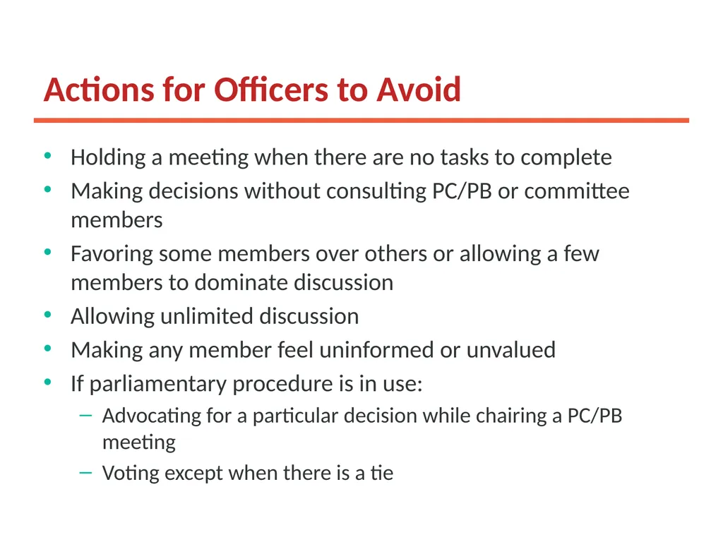 Working Together: Effective Committees and PC/PB - slide 16 of 36