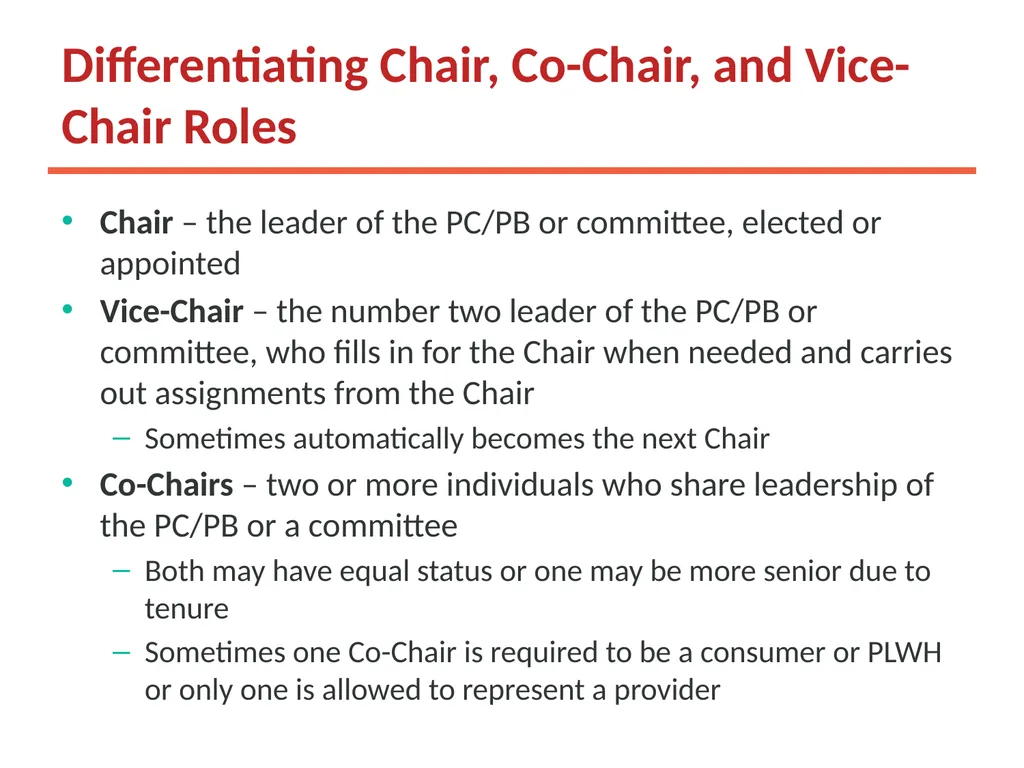 Working Together: Effective Committees and PC/PB - slide 8 of 36