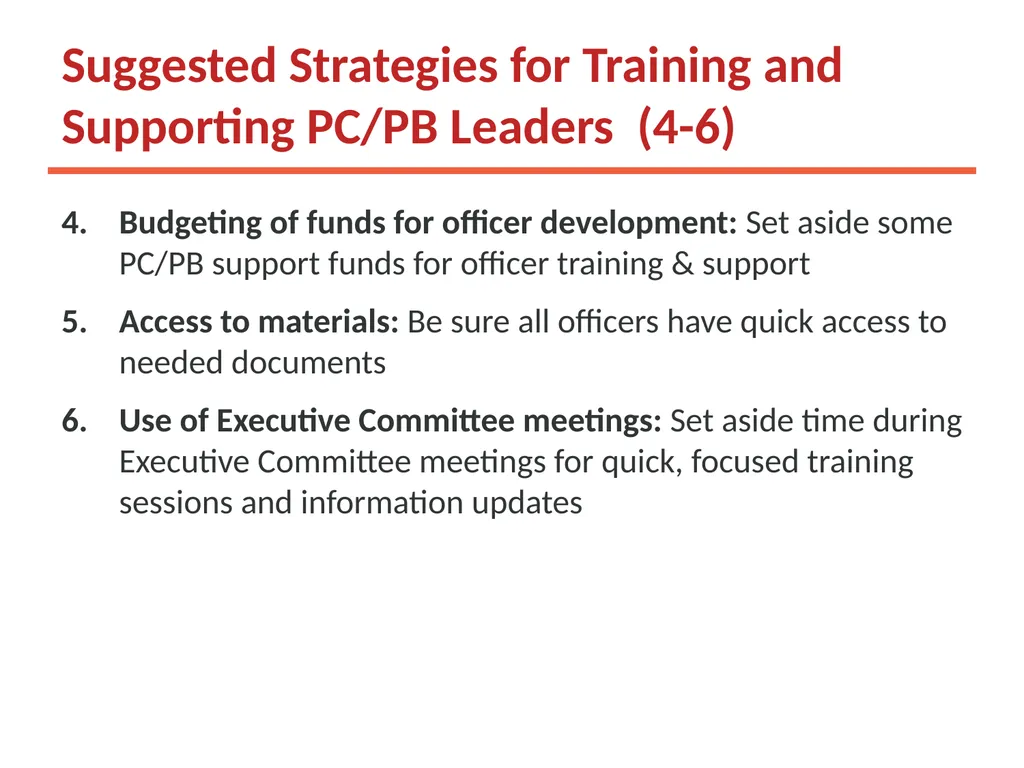 Working Together: Effective Committees and PC/PB - slide 29 of 36