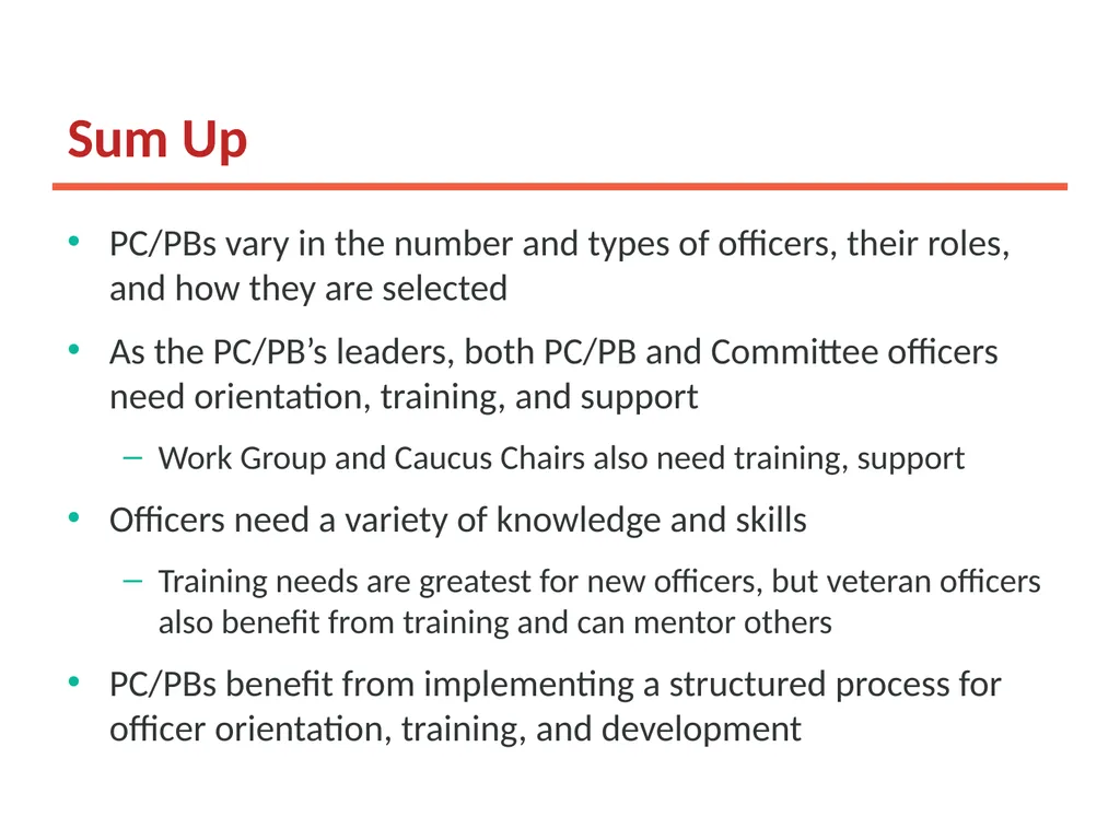 Working Together: Effective Committees and PC/PB - slide 34 of 36