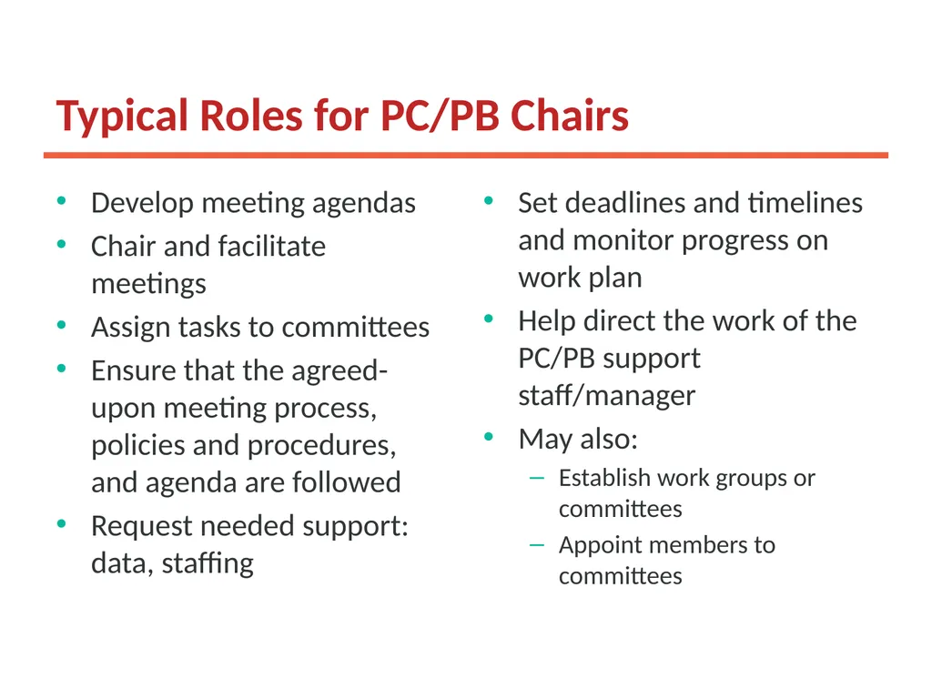 Working Together: Effective Committees and PC/PB - slide 9 of 36