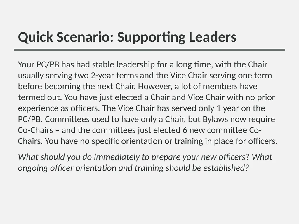 Working Together: Effective Committees and PC/PB - slide 33 of 36