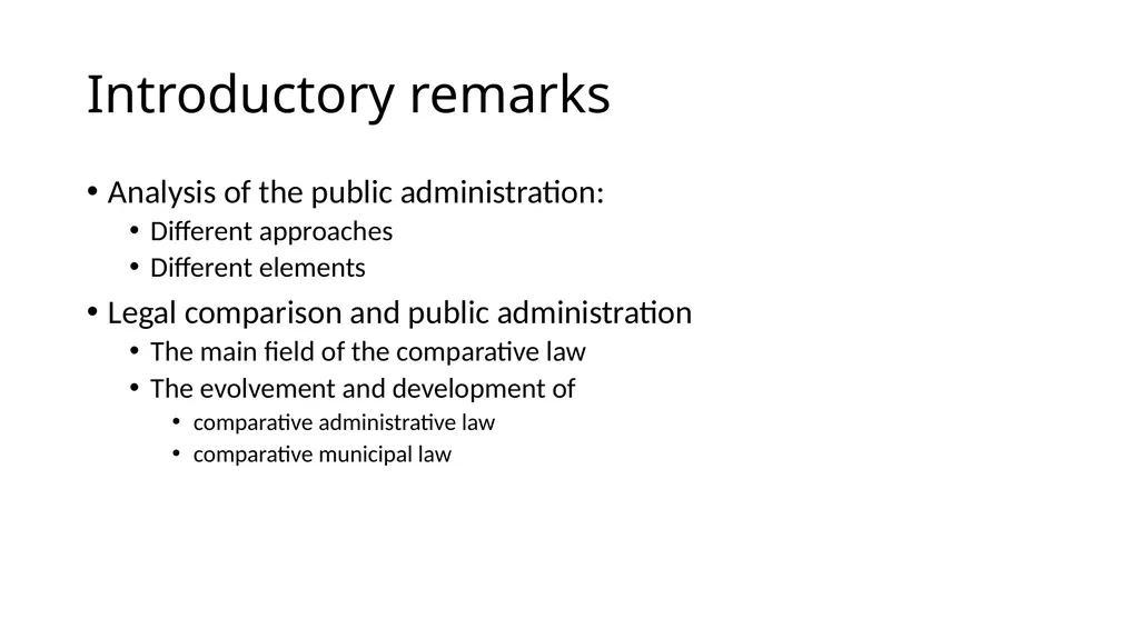 Introduction to Comparative Administrative Law - slide 14 of 83
