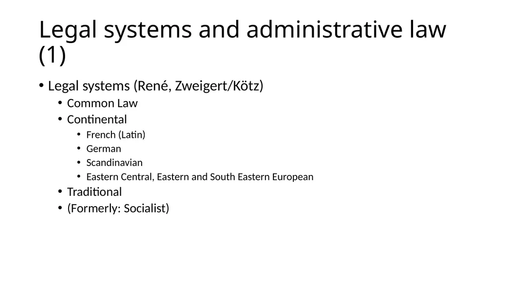 Introduction to Comparative Administrative Law - slide 16 of 83