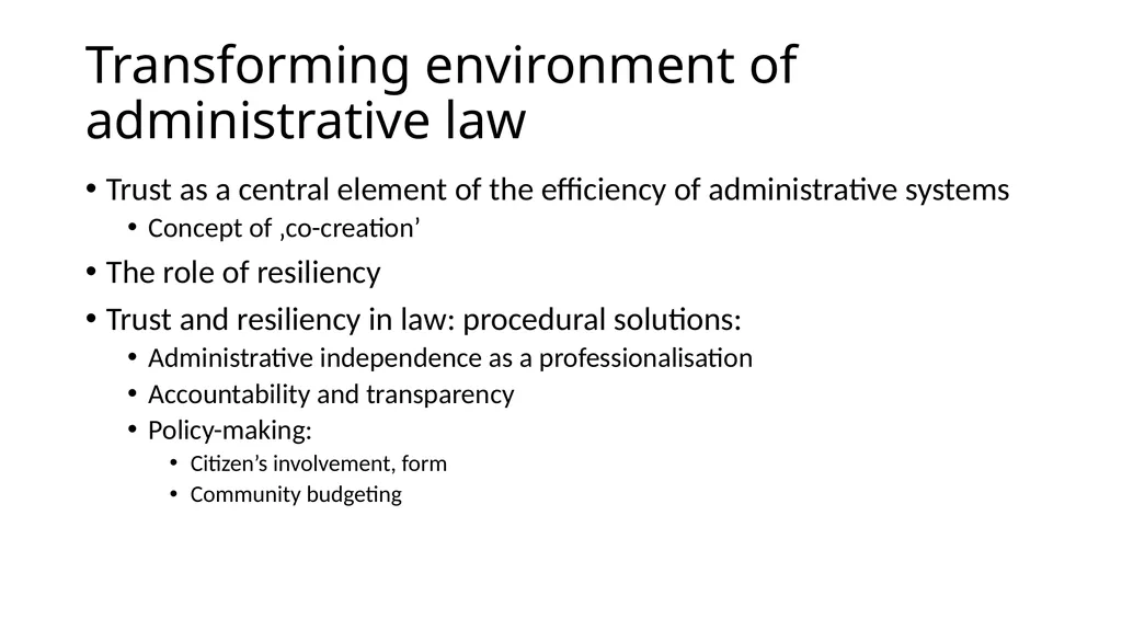 Introduction to Comparative Administrative Law - slide 30 of 83