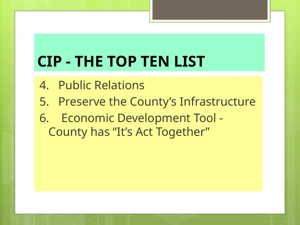CAPITAL IMPROVEMENTS PLANNING Equipment Purchases - slide 6 of 45