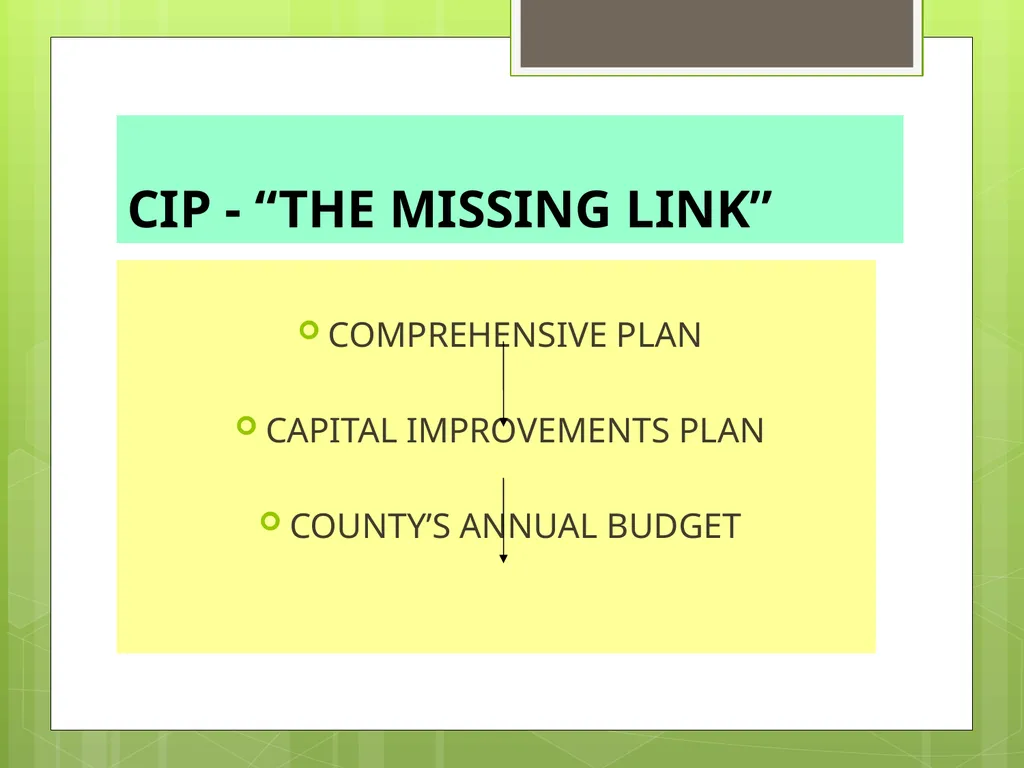 CAPITAL IMPROVEMENTS PLANNING Equipment Purchases - slide 3 of 45