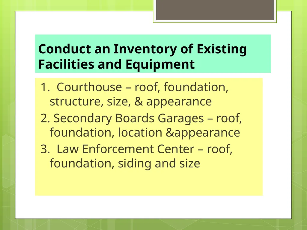 CAPITAL IMPROVEMENTS PLANNING Equipment Purchases - slide 23 of 45