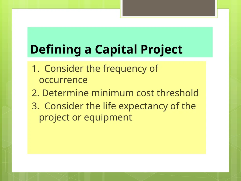 CAPITAL IMPROVEMENTS PLANNING Equipment Purchases - slide 15 of 45