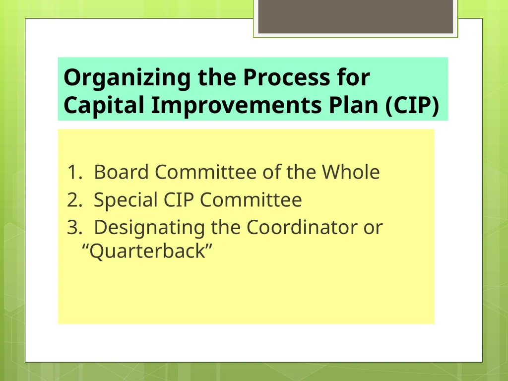 CAPITAL IMPROVEMENTS PLANNING Equipment Purchases - slide 16 of 45