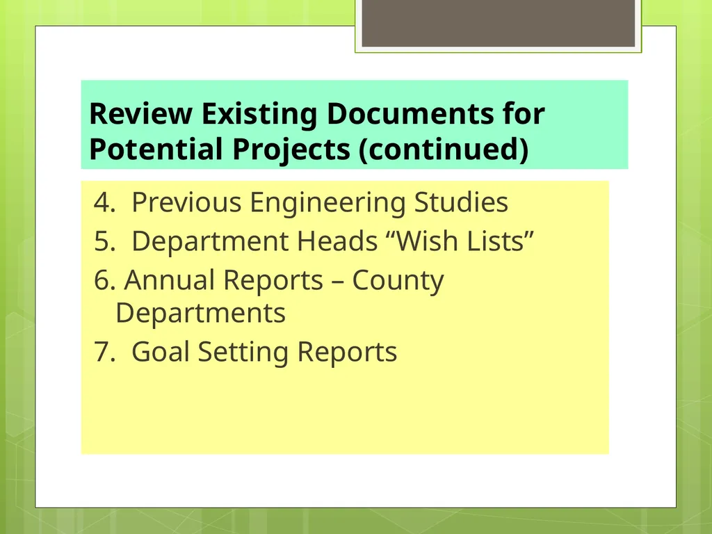 CAPITAL IMPROVEMENTS PLANNING Equipment Purchases - slide 22 of 45