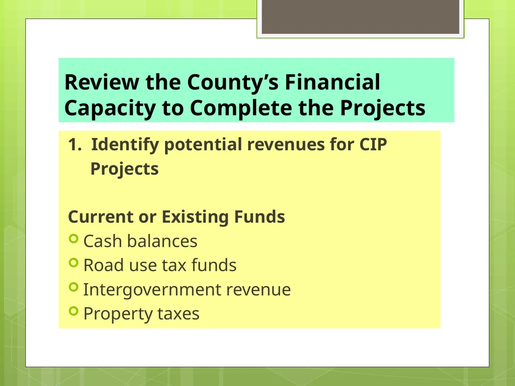 CAPITAL IMPROVEMENTS PLANNING Equipment Purchases - slide 34 of 45