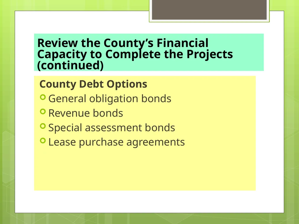 CAPITAL IMPROVEMENTS PLANNING Equipment Purchases - slide 36 of 45