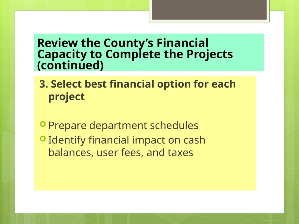 CAPITAL IMPROVEMENTS PLANNING Equipment Purchases - slide 38 of 45