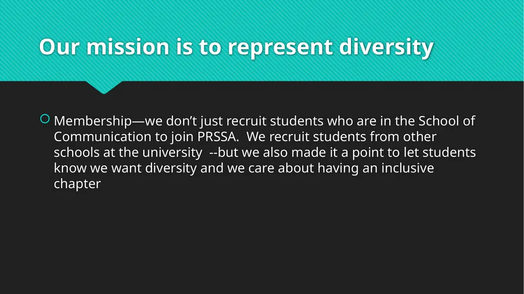 How to build diversity in your PRSSA chapter - slide 3 of 12