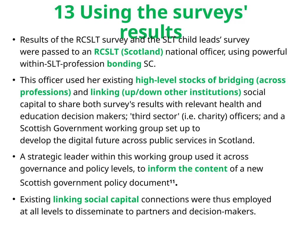 Social capital in professionals' connections - slide 15 of 19