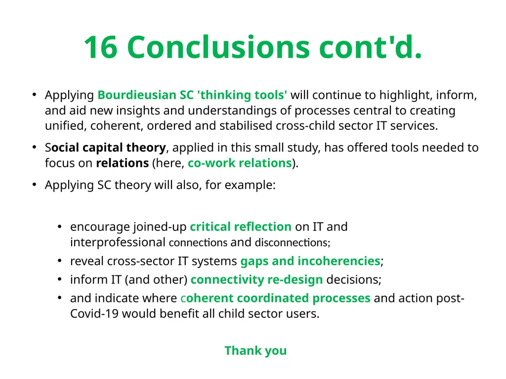 Social capital in professionals' connections - slide 18 of 19