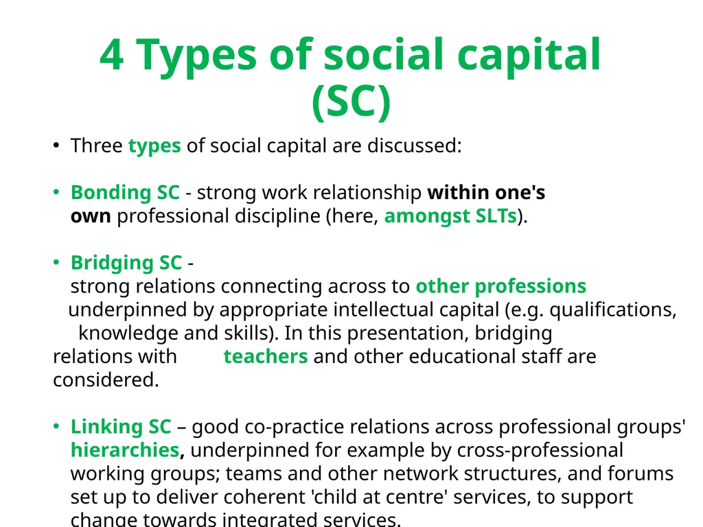 Social capital in professionals' connections - slide 6 of 19