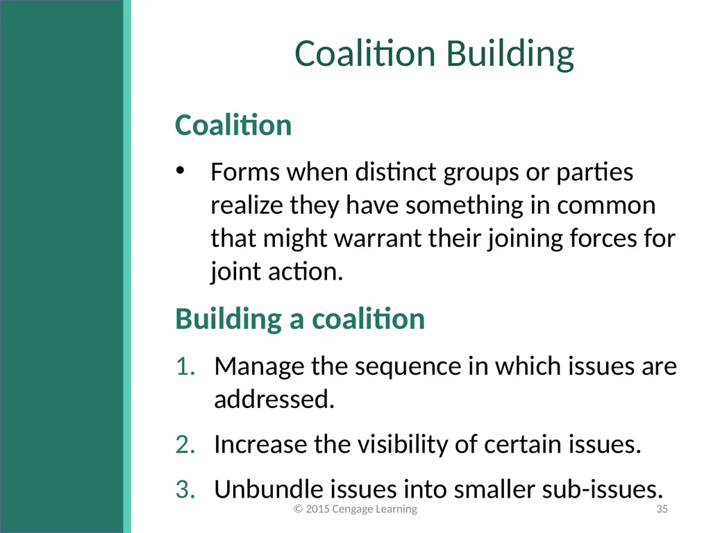 Key Topics Ch 11 & 12 © 2015 Cengage Learning - slide 35 of 43