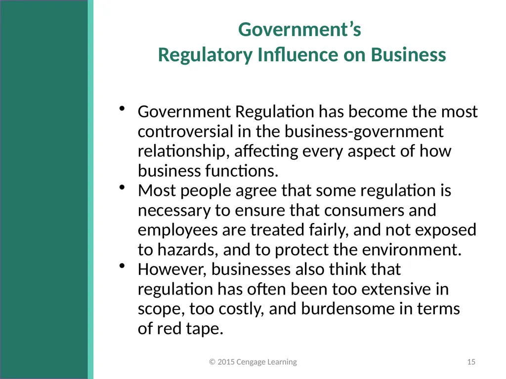 Key Topics Ch 11 & 12 © 2015 Cengage Learning - slide 15 of 43