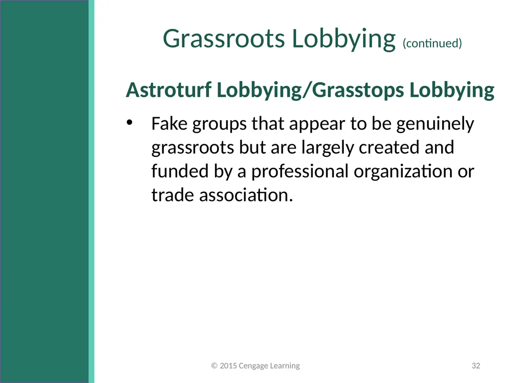 Key Topics Ch 11 & 12 © 2015 Cengage Learning - slide 32 of 43