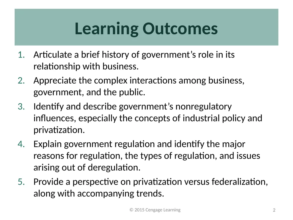 Key Topics Ch 11 & 12 © 2015 Cengage Learning - slide 2 of 43