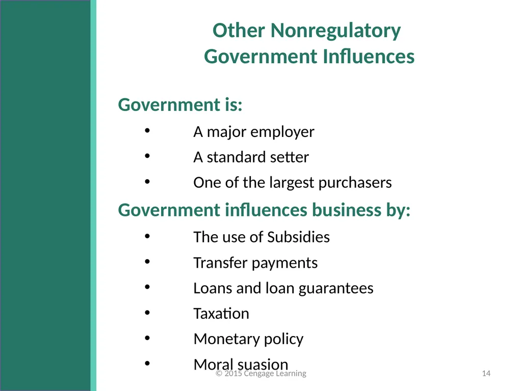 Key Topics Ch 11 & 12 © 2015 Cengage Learning - slide 14 of 43