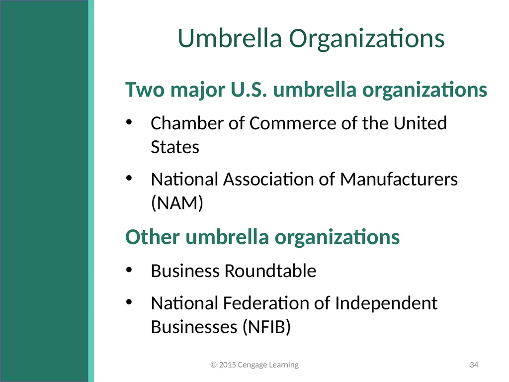 Key Topics Ch 11 & 12 © 2015 Cengage Learning - slide 34 of 43