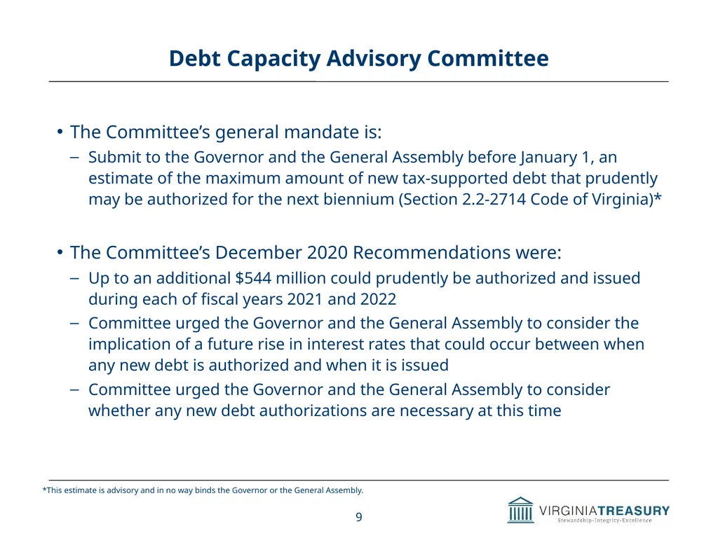 Review of Commonwealth’s Debt Programs A Briefing - slide 9 of 20