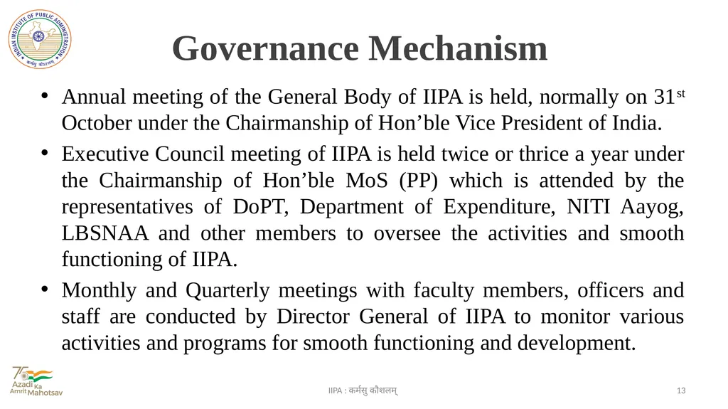 Indian Institute of Public Administration IIPA : - slide 13 of 15