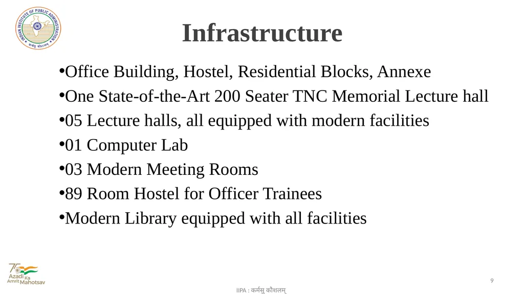 Indian Institute of Public Administration IIPA : - slide 9 of 15
