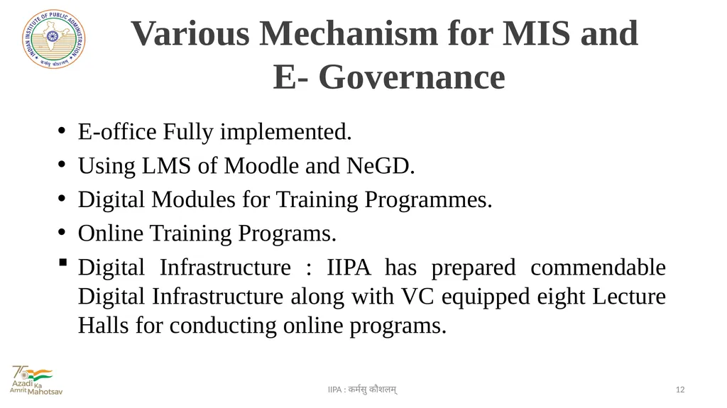 Indian Institute of Public Administration IIPA : - slide 12 of 15