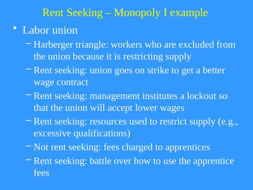Rent Seeking and Redistribution Resources used (or - slide 3 of 12