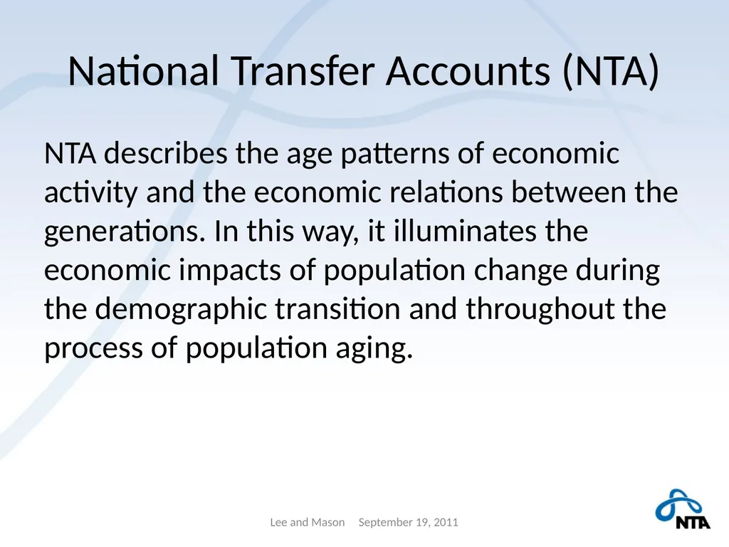 Population Aging and the Generational Economy: A - slide 6 of 19