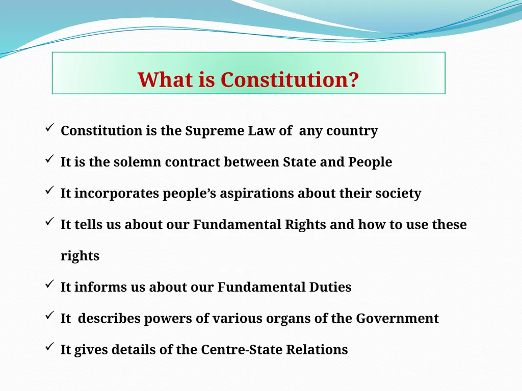 On-Line Course on Indian Constitution Sponsored by - slide 9 of 17