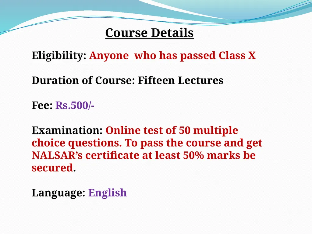 On-Line Course on Indian Constitution Sponsored by - slide 4 of 17