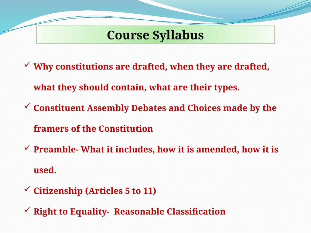 On-Line Course on Indian Constitution Sponsored by - slide 5 of 17