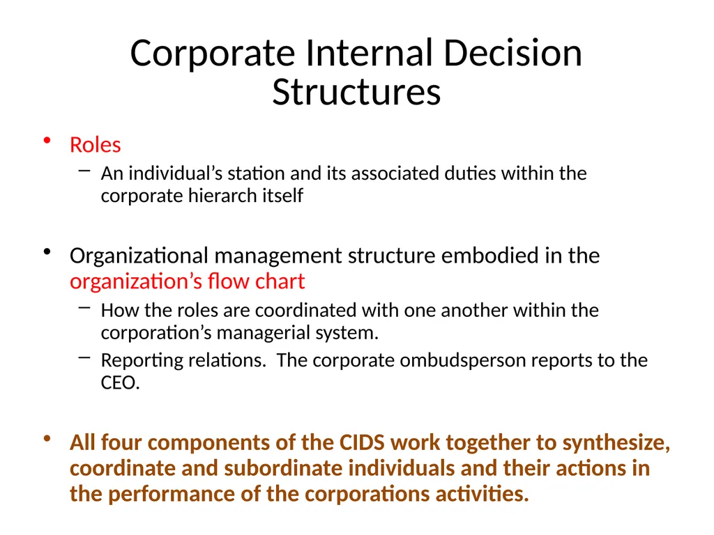 The Corporate Environment William J. Frey College - slide 16 of 28