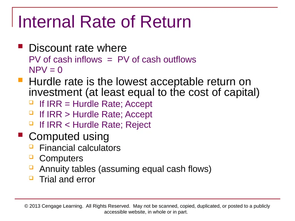 © 2013 Cengage Learning. All Rights Reserved. May - slide 21 of 42