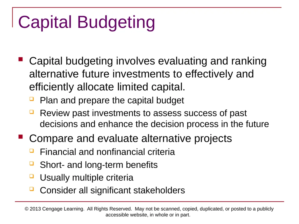 © 2013 Cengage Learning. All Rights Reserved. May - slide 4 of 42