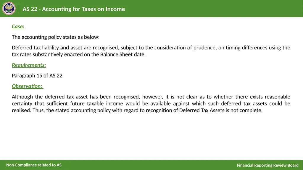 Common Non-Compliances on Accounting Standards - slide 39 of 48