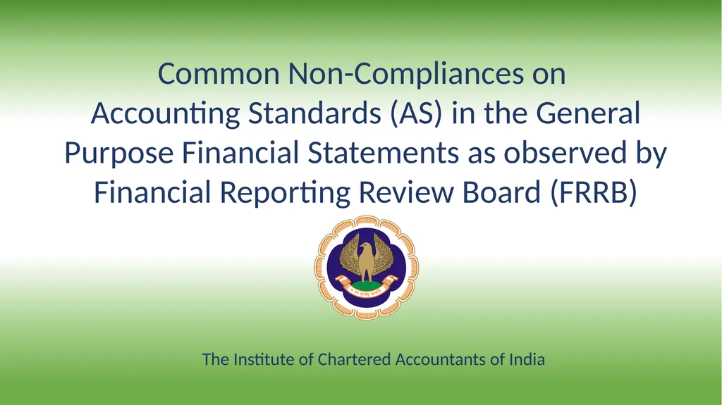 Common Non-Compliances on Accounting Standards