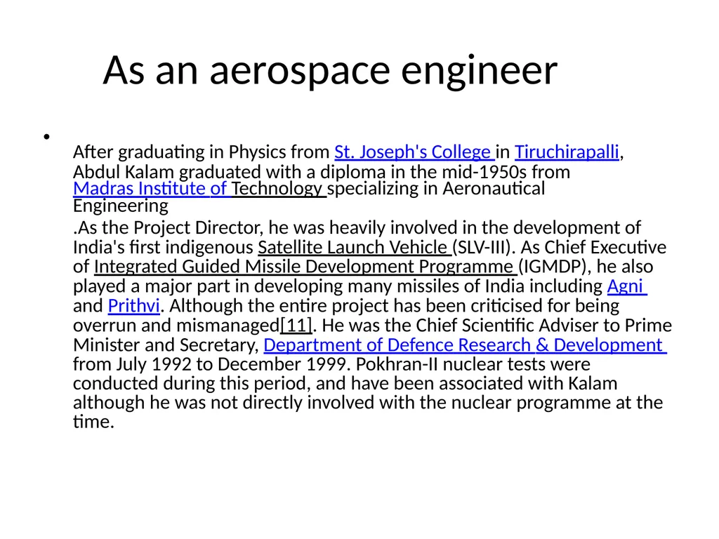 The Missile Man Dr.A.P.J.Abdul Kalam Prepared By: - slide 5 of 20