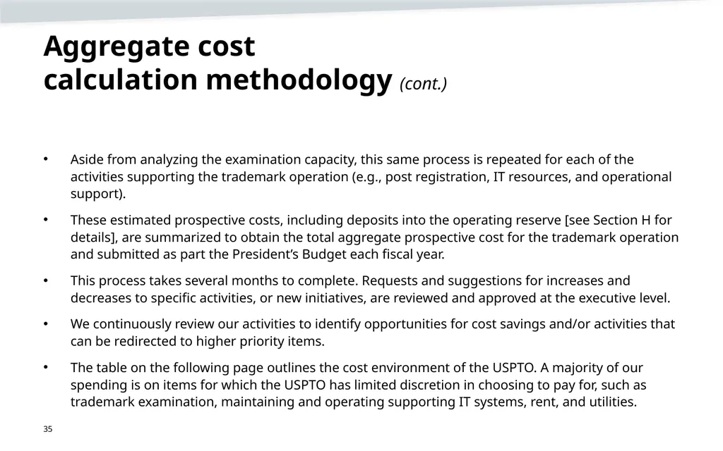 Trademark fee proposal Background information June - slide 35 of 52