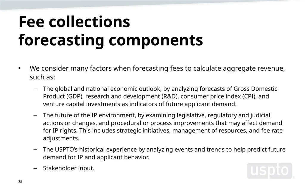 Trademark fee proposal Background information June - slide 38 of 52